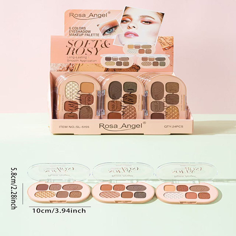 RosaAngel nuevo comercio exterior transfronterizo perlada matte eye shadow blush para brillo de la cara 3D natural resaltado