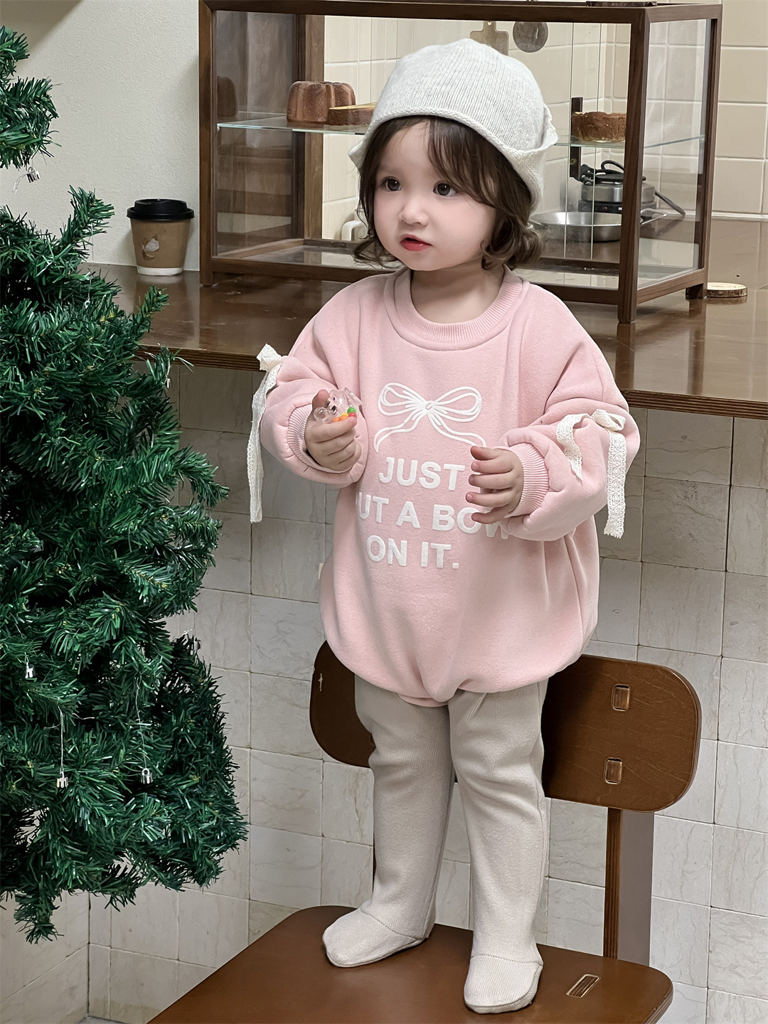 Ropa de invierno para niños niñas monótese grueso ropa infantil coreana con camisa de terciopelo para bebés bolsa de pelusa