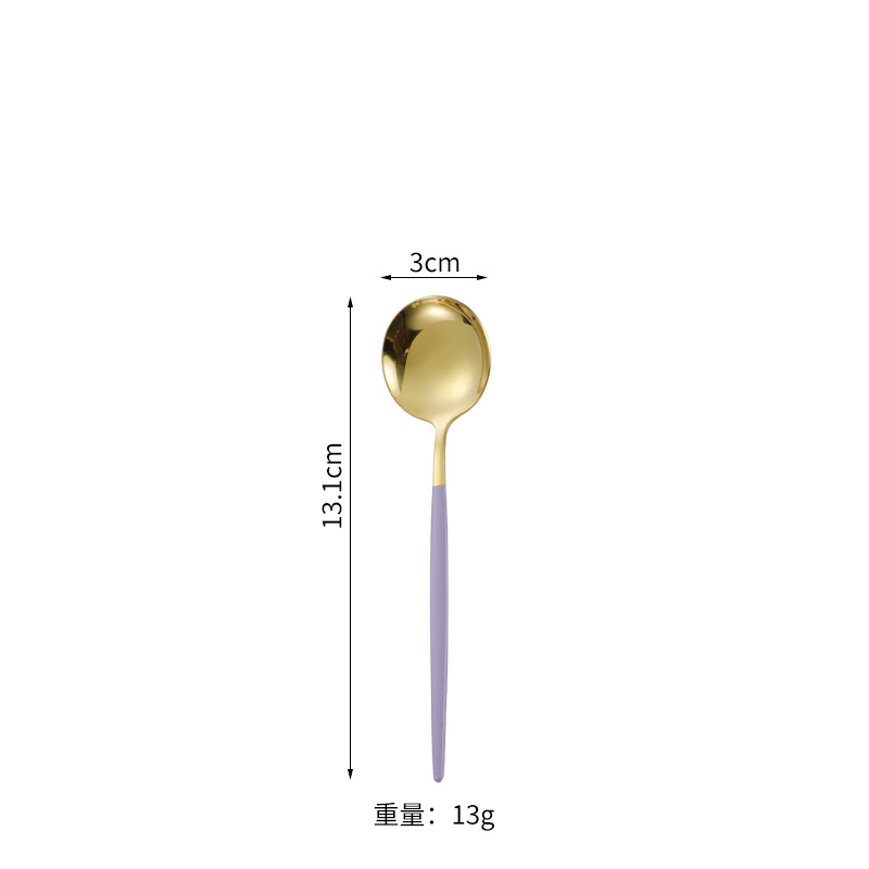 Cuchillo de filete occidental, tenedor, cuchara de postre Vajilla transfronteriza de 4 piezas Amazon Acero inoxidable portugués cuchillo, tenedor y traje de cuchara