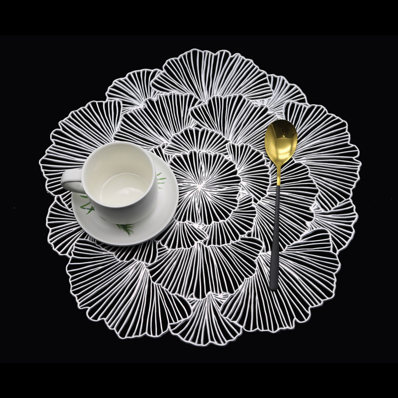 Nueva SERIE DE dorados Teslin placemat estera tazón hotel restaurante occidental mantel espesado aislamiento creativo mantel