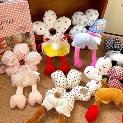 創意ミッキーのお尻の赤い新型の花の大腸の髪の輪の女性の秋冬の団子の頭の縄のかわいいミッキーマウスの髪の縄