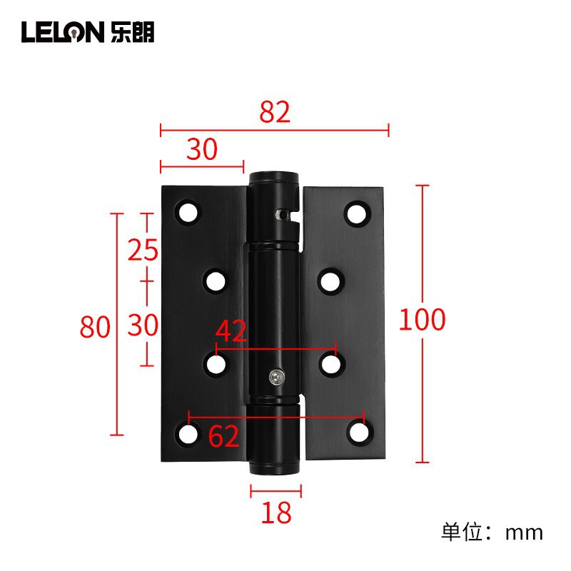 Acero inoxidable grueso personalizado bisagra de un solo resorte cerrador de puertas cerrador de puertas bisagra de amortiguación posicionamiento bisagra de puerta invisible