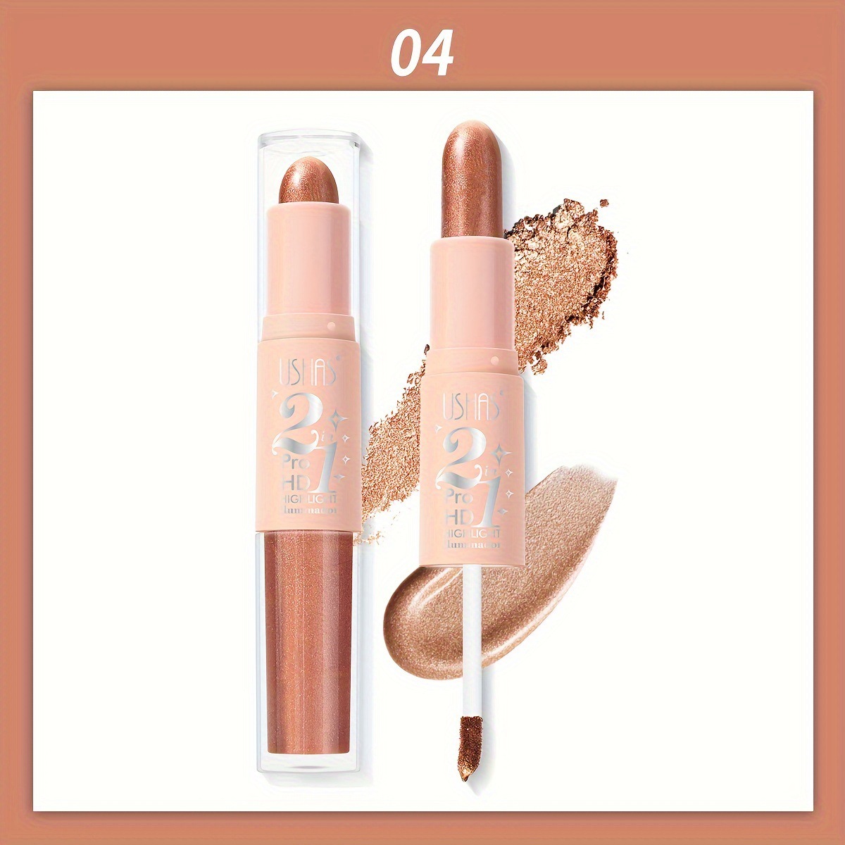 USHAS spot transfronterizo FS268B barra de alto brillo de corrección de la cara, mejora del color de la piel, barra de alto brillo de blush