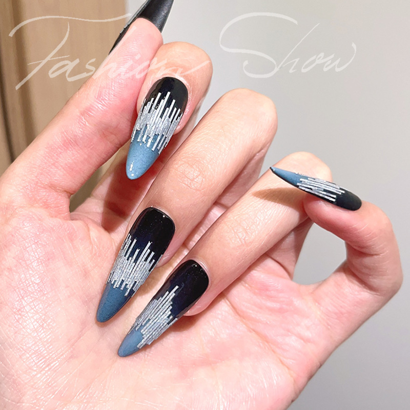 Estilo explosivo hilo de seda reflectante joyería de uñas pegatinas en relieve club nocturno ultrafino Bengdi intermitente hilo de seda largo accesorios de uñas