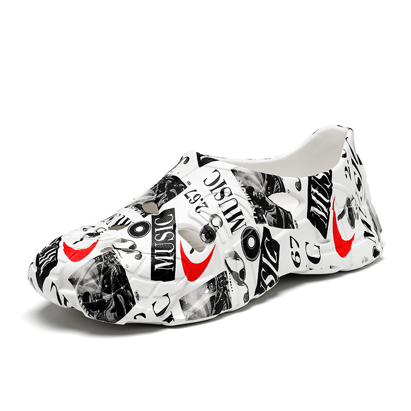 Zapatos transfronterizos con agujeros de coco, tendencia de camuflaje, zapatos con agujeros EVA, parejas de verano, sandalias casuales transpirables para hombres