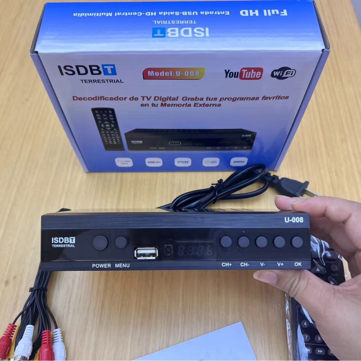 Perú ISDB-T HD reproducción spot hot ISDBT decodificador de televisión digital soporte indonesia dvb-t2