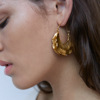 Retro golden metal earrings, European style, wholesale