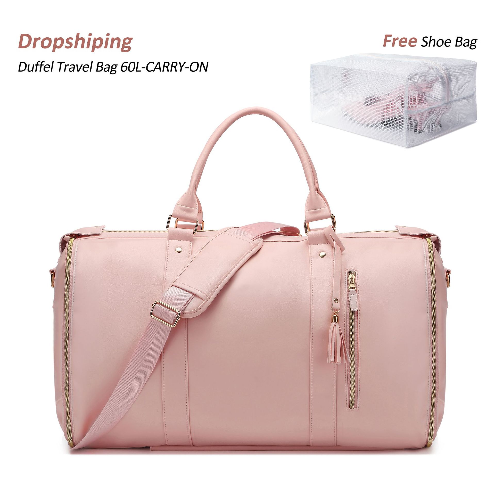 핑크색 여행 가방