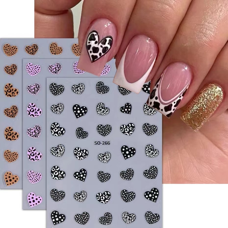 nail stickers for St. Valentine's Day
