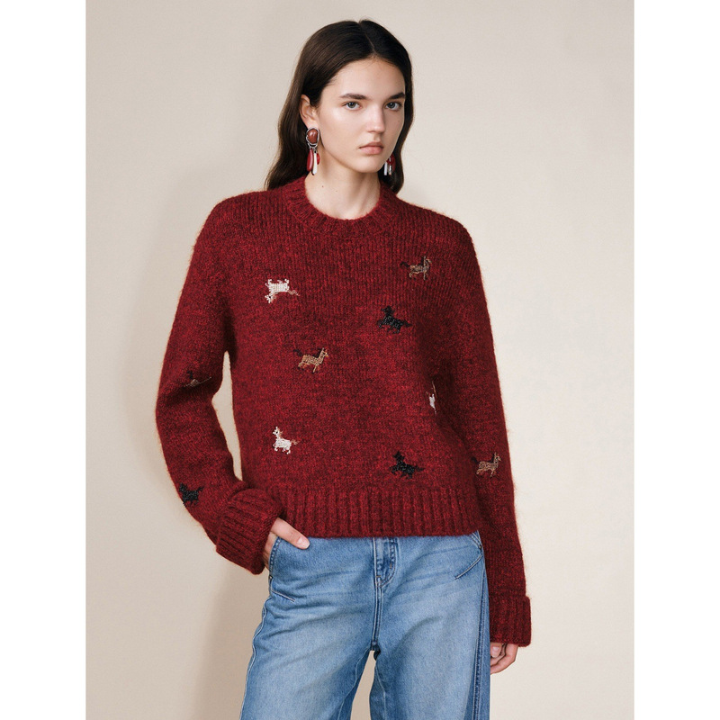 【Success at Your Fingertips】Jomi Zodiac Sweater Wool Mohair Knitted Jacket Sweater for Women Winter 2025 【Success at Your Fingertips】Jomi Zodiac Sweater Wool Mohair Knitted Jacket Sweater for Women Winter 2025