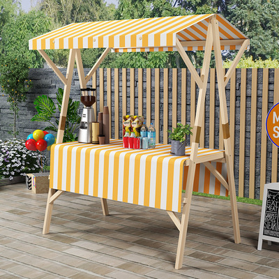 Market booth wooden activity scaffolding night market stall trolley fabric outdoor folding shelf snack display rack