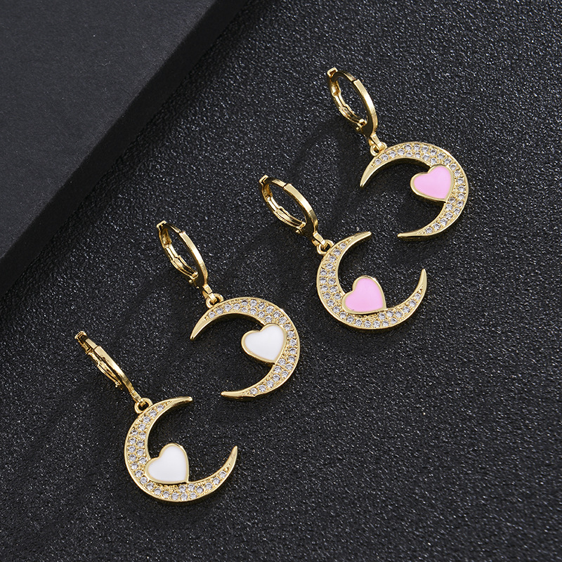 Fashion Geometric Copper Inlaid Zircon Earrings Wholesale display picture 4