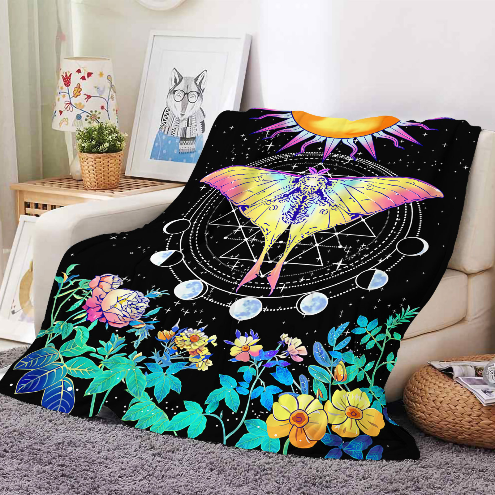 Factory Direct Supply 3D Printed Flannel Blanket Thickened Double Blanket Air-conditioning Blanket Baby Blanket Bed Blanket Patternable