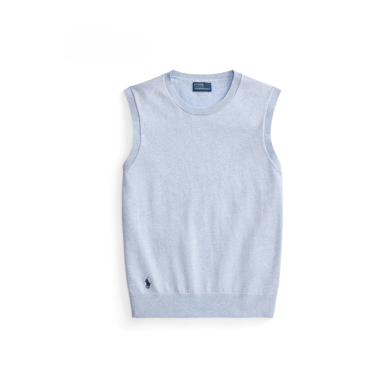 Rl Ralph Lauren Pure Color Vest~Rl Ralph Lauren Cotton Knit Vest Polo Round Neck Vest Sweater