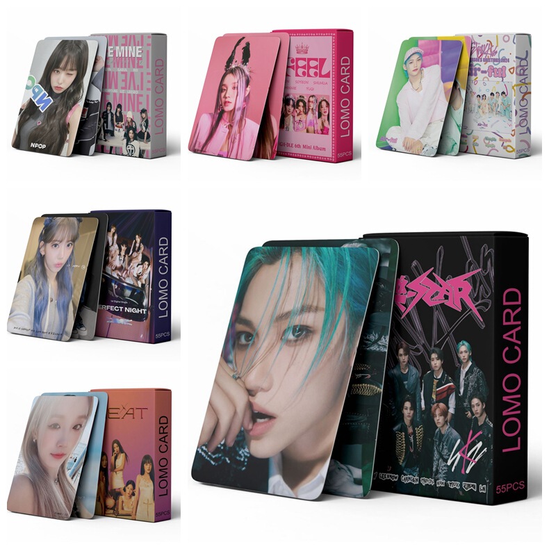 Comprehensive Link Korean Wave Card StrayKids Powder Ink Gidle IVE Men's Group Women's Group Card Comprehensive Link Korean Wave Card StrayKids Powder Ink Gidle IVE Men's Group Women's Group Card