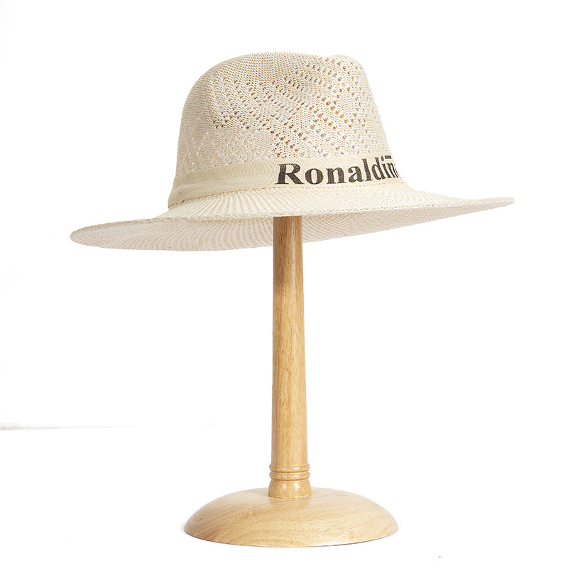 Wide Brim Cowboy Hat For Men Breathable Summer Sun Protection_voghion.com
