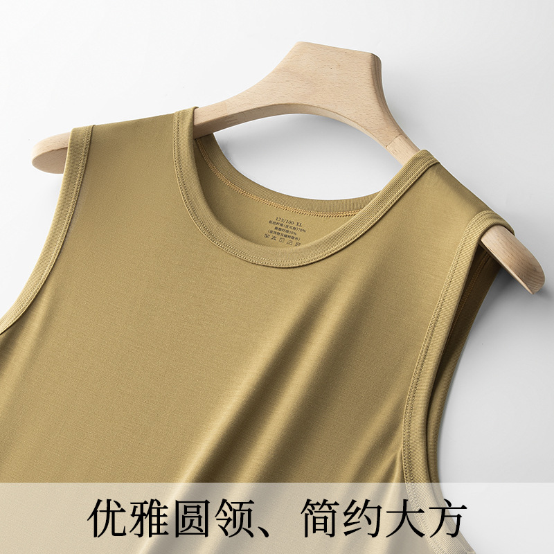 Procesamiento personalizado Youkesk hombres primavera y verano base ejercicio fitness color sólido chaleco con vallas puede salir camiseta sin mangas