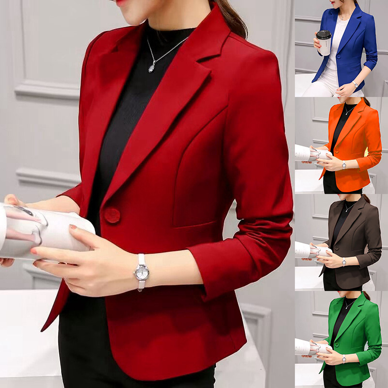 2026 New Style Blazer for Women Wholesale Dropshipping Small Suit Red Multi-Color Versatile Trendy Korean Version European and American Simple Style