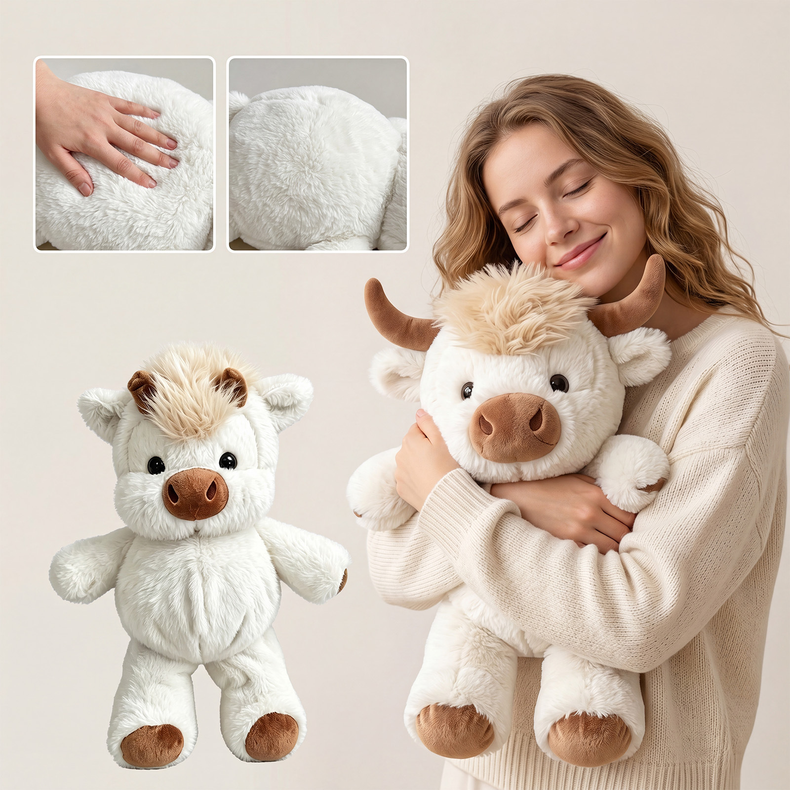 Dowmoo 30cm Highland Cow Plush Toy Series Realistic Design Fun and Cute Fluffy Plush Toy
