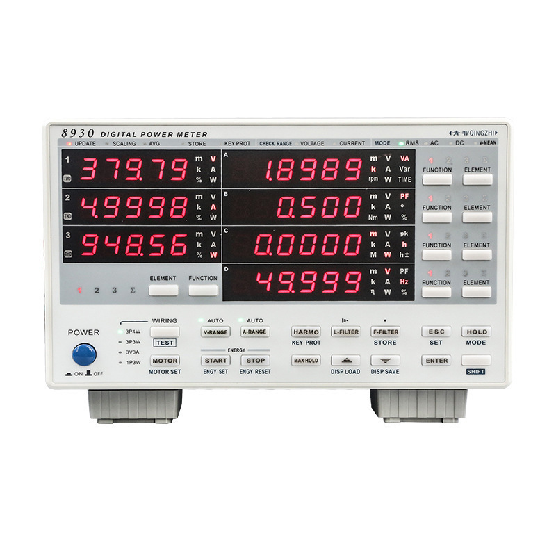 青智8930H/8930三相高精度功率计电参数仪谐波电能量测量