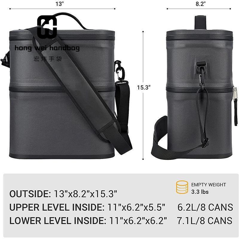 Source manufacturer Double -layer refrigerated bag insulation and leak -proof soft -cold bag lightweight portable camping cooler 5