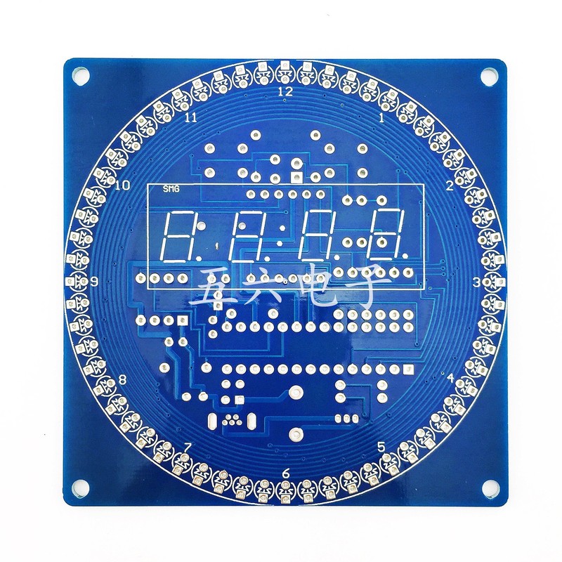 四桁回転電子時計温度制御時計ds1302回転ledセットdiy部品TJ-56-262|undefined