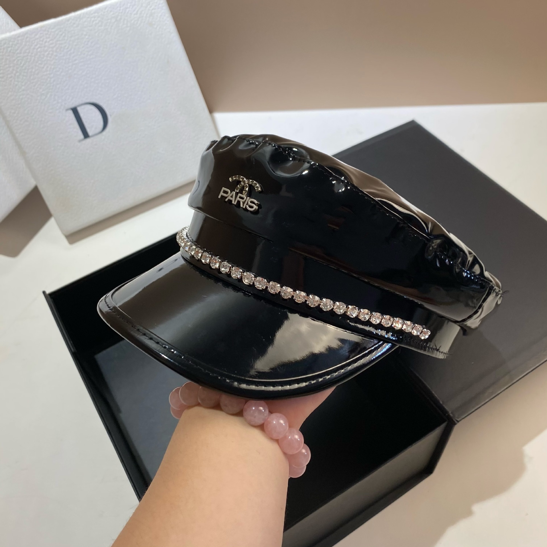 Xiaoxiang Fengshui Diamant Lys Læder Marineblå Personlig Moderapport Børn Forår og Efterår Sød Cool Pige_voghion.com