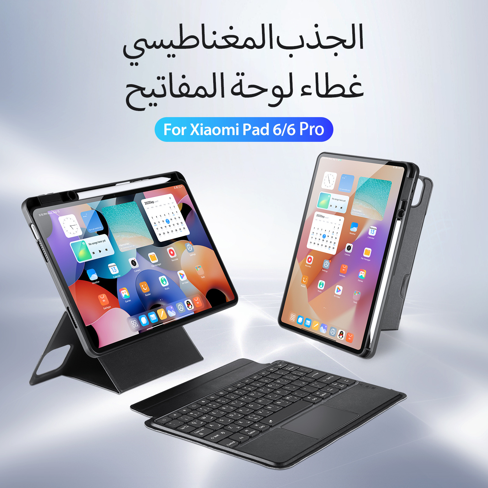 Aplicable a Xiaomi Pad6Pro cubierta de teclado inalámbrico placa plana separación magnética retroiluminación teclado externo al por mayor