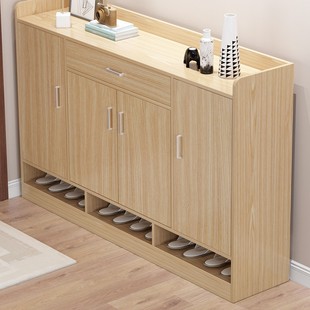 Shoe Cabinet Home Doorway Large Capacity Entrance Balcony Solid Wood Color Locker Modern Simple Entrance Hall Storage Shoe Rack