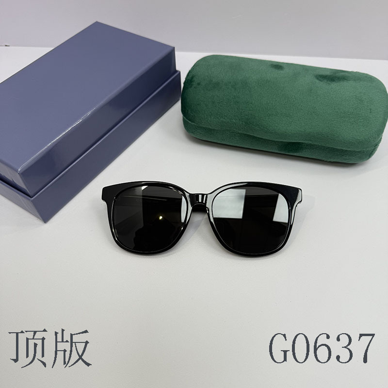 G brand's new top model Gg0637 sunglasses for men and women, fashionable acetate sun glasses, slimming effect for large faces, UV protection glasses