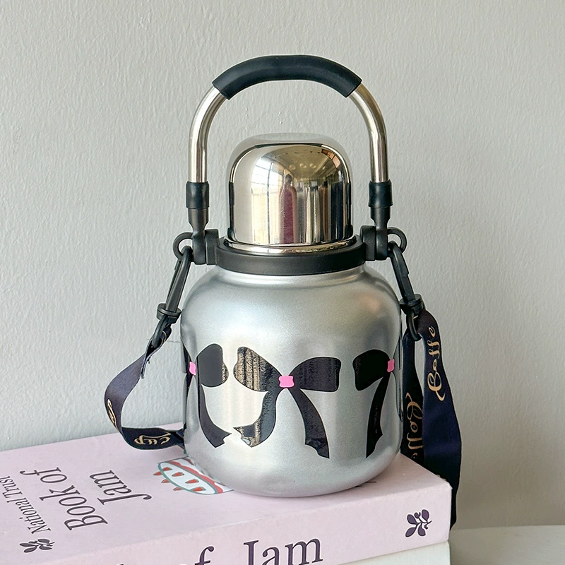 Children's high quality handheld capacious glass stainless steel