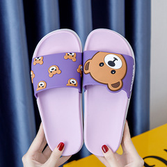 Women's Summer Thick Sole Han-style Cute Bear Outerwear Compatible Comfortable Teen Style Slippers