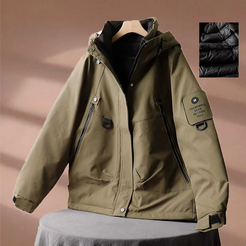 Down jacket, long-sleeve with hood