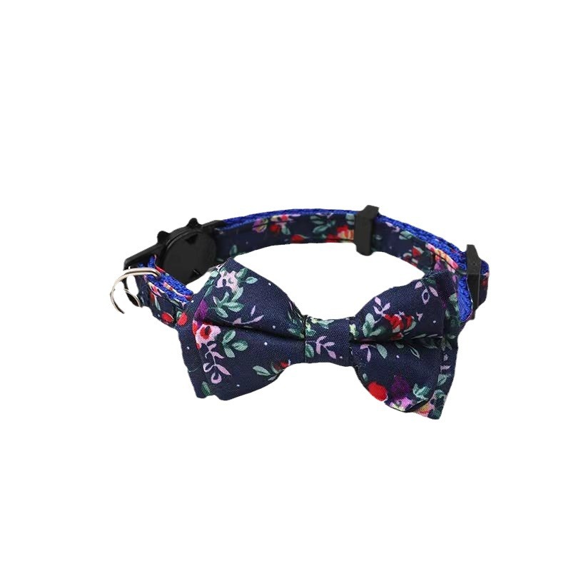 Productos para mascotas transfronterizos al por mayor serie de flores verdes collar de mascotas collar de arco desmontable collar de perro collar de gato