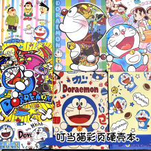 新款哆啦A梦A5彩页笔记本可爱卡通记事本蓝胖子日记本叮当猫本子