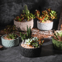 跨境热销太空纹理水泥多肉花盆创意盆栽装饰办公酒店盆器厂家批发