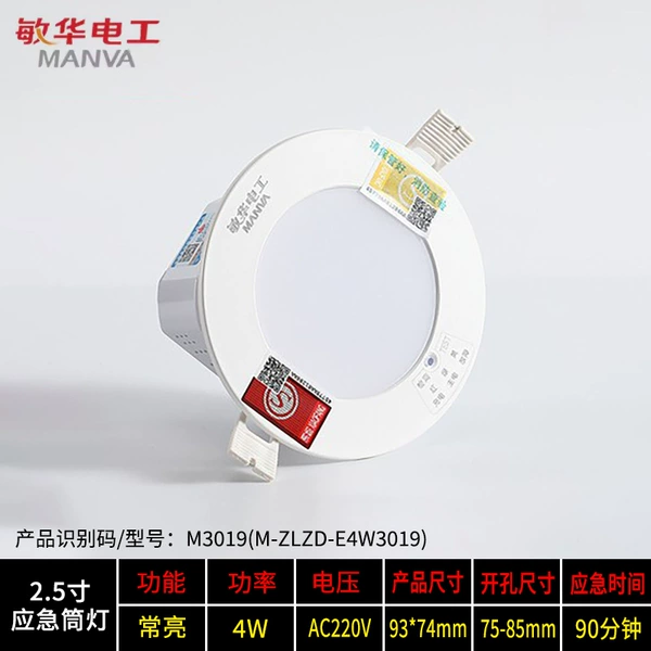 Man Wah 2.5-inch downlight [always on + emergency] M3019