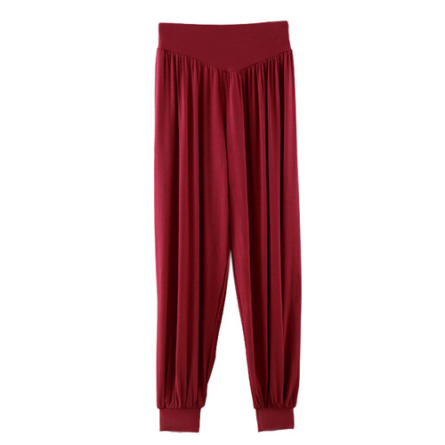 Modern dance trousers for women, adult square folk dance training uniforms, harem body yoga high-waisted lantern pants