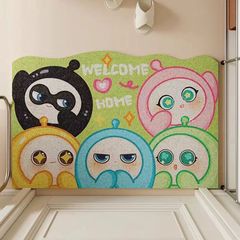 卡通入戶門地墊絲圈進門門口耐髒除塵玄關腳墊可愛家用可裁剪地毯