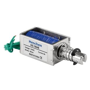 Heschen Electromagnetic Magnet, Hs-1564B, Dc12V 3A, 20mm Stroke, Force 60N, Push-Pull Type, Open