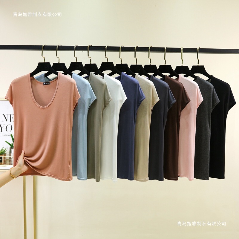 Modal Oval-Neck Sleeveless T-Shirt for Women, Summer Top, Plus Size, Thin, Stylish, Versatile, Loose-Fitting Base Shirt Modal Oval-Neck Sleeveless T-Shirt for Women, Summer Top, Plus Size, Thin, Stylish, Versatile, Loose-Fitting Base Shirt