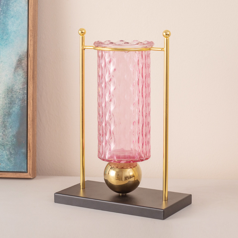 Botón de vidrio hidropónico verde flor seca decoración decoración sala de estar mesa de comedor mesa de té café bar artesanía de embalaje suave