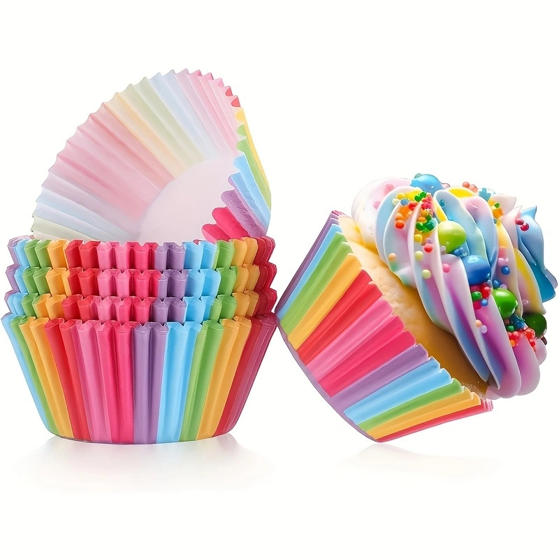 Capacillos de Papel para Hornear 150 Piezas de Papel Antigrasa Desechable para Hornear Muffins y Pasteles
