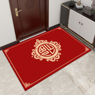 Safe Entry and Exit Door Mats, Home Entrance Door Mats, Festive Red Carpets, Water-Absorbent Door Mats