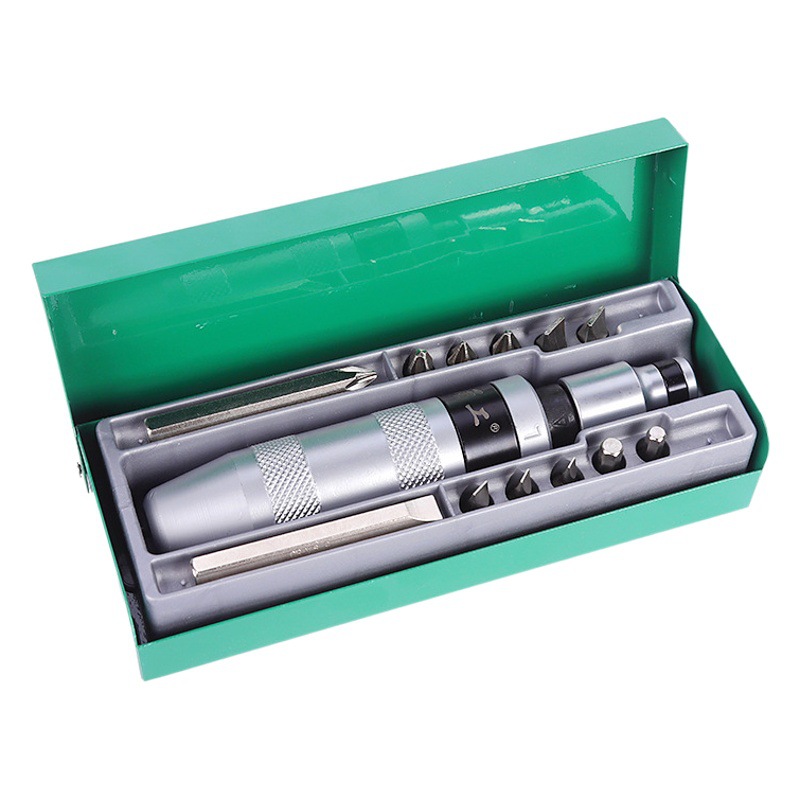 Venta al por mayor de fábrica de 13 piezas de impacto juego de destornillador de hierro destornillador de combinación de impacto destornillador de hardware