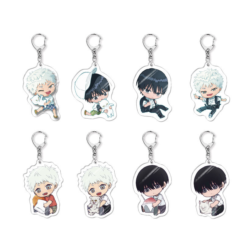 Anime Tsubaki Light's Dead Summer Acrylic Keychain Pendant Peripheral Creative Funny Accessories Gift