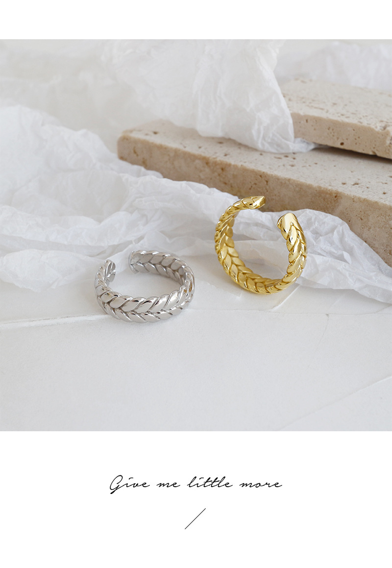 2021 New Exquisite Woven Chain Ring Womens Fashion Simple Style Niche Design Open Index Finger Ring Trendypicture9