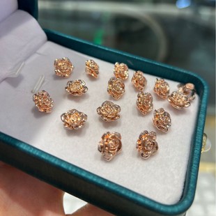 18K Gold Au750 Color Gold Handmade DIY Handmade Rose Rose Gold Accessories Water Shell Gold Wholesale Materials