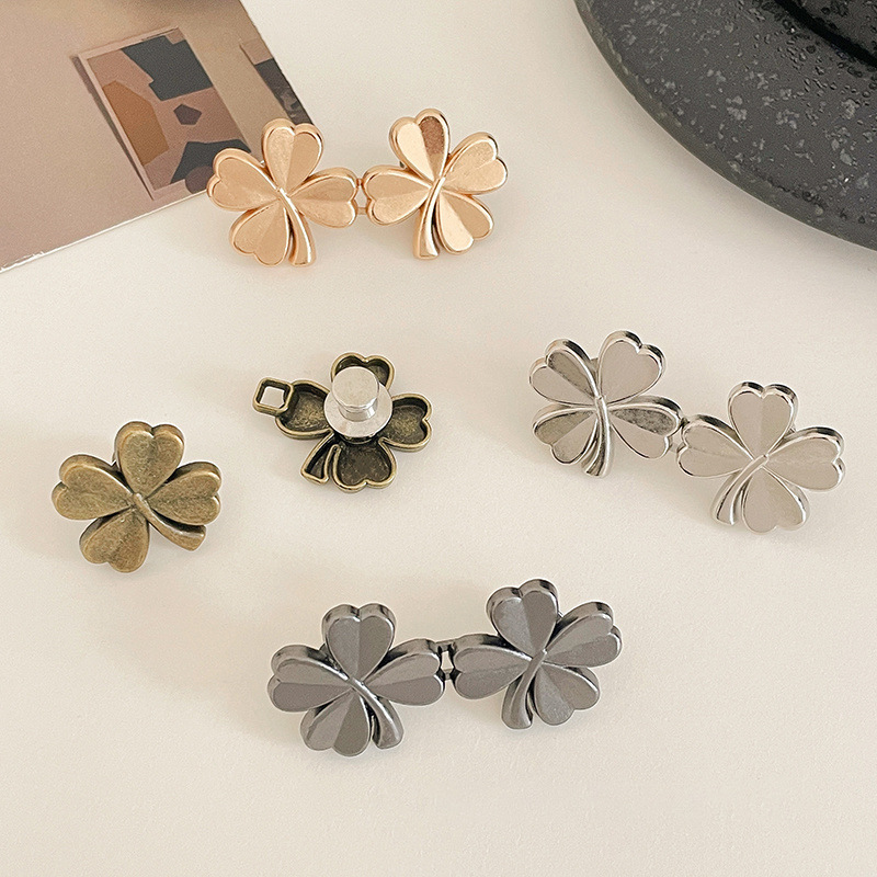 Botón de cintura de flores, botón de cintura de pantalones, botón de botón de jeans, botón de ajuste fijo