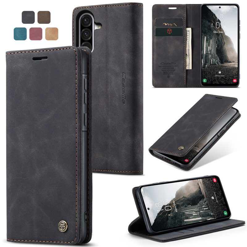 For Samsung New A56 Mobile Phone Case A36 Drop-resistant Mobile Phone Leather Case Galaxy A16 Retro Flip Cover Protective Case